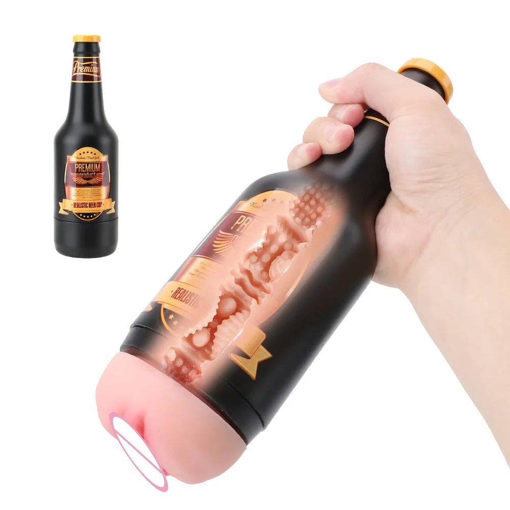 Beer Bottle Male Masturbator